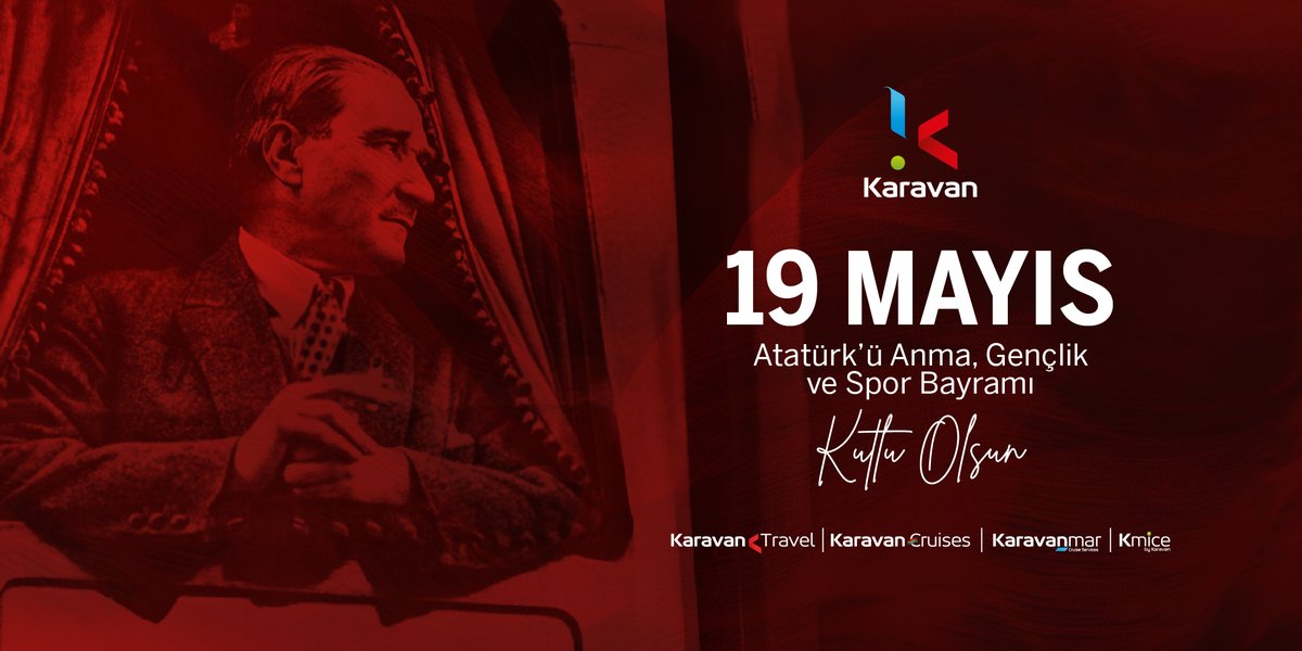 19 Mayıs Atatürk'ü Anma, Gençlik ve Spor Bayramı kutlu olsun!
Happy May 19th, Commemoration of Atatürk, Youth and Sports Day!
#19mayıs #Atatürk#atatürküanmagençlikvesporbayramı#kutluolsun #karavantravel #karavanturkey#karavanmar #kmice #karavancruises