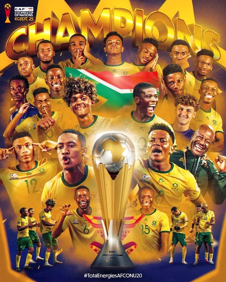 Baroka football club would like to congratulate South Africa's u/20 men's team for winning the AFCON 

We are proud of the hard work you put in and you deserve this
Congratulations CHAMPS from Baroka family and the whole country 

#LennaKeMoroka
