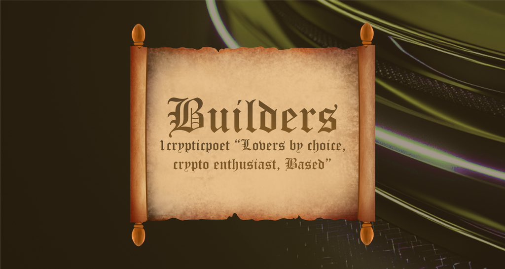 aishaader13's tweet photo. → Builders: @1CrypticPoet
‘Lover by choice, crypto enthusiast, based’
The thing about Poet is… he never talks too much, and somehow still says more than most people shouting. You see him on the timeline, sometimes in all caps, sometimes in all lowercase but always with impact.
He’s one of the most consistent base builders, even if you don’t know what he’s building, you know he’s building something. From early base vibes to now, he’s been a core part of the pulse. You feel him in the culture. In the quiet tweets that start big waves. In the way people reference his name without needing to explain.
And let’s talk about his follower count: 777.
Locked.
Maintained.
Curated.
He could be sitting on five-figure numbers if he let it flow, but no. He chose chaos and symmetry. Every follow is sacred. Every unfollow is probably a ceremony. The 778th person will have to wait until someone gets sacrificed. That’s the kind of discipline you either fear or respect, or both.
Poet doesn’t chase noise. He builds presence.
And on base, he’s not just a part of the story, he is the story.