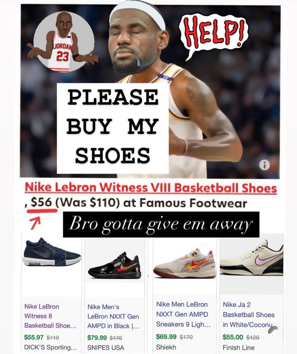 Start giving them shoes away LeBron &amp; focus on selling Barbies 💯💯