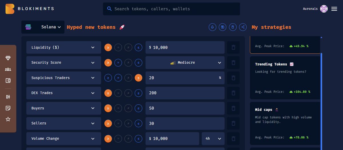 Aurusi_'s tweet photo. Been using @blokiments for some days to look out for upcoming gems, hyped tokens, trending tokens and it has been so easy thanks to Filter option
Check it out and create your own! #Crypto #Blockchain #FilterConfig #Blokiments
Filter out all the noise and find the best crypto tokens: https://t.co/pddXH332PI