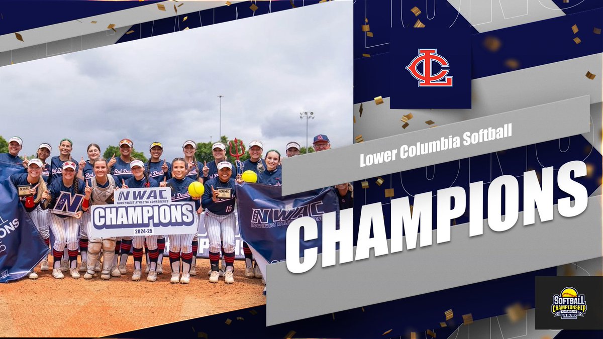 Your 2025 NWAC Softball Champions are the Lower Columbia Red Devils! LCC defeated Everett 9-1 in 5 innings to capture their 11th NWAC title, the most all time! They also completed the first undefeated season, going 48-0! #NWACsb