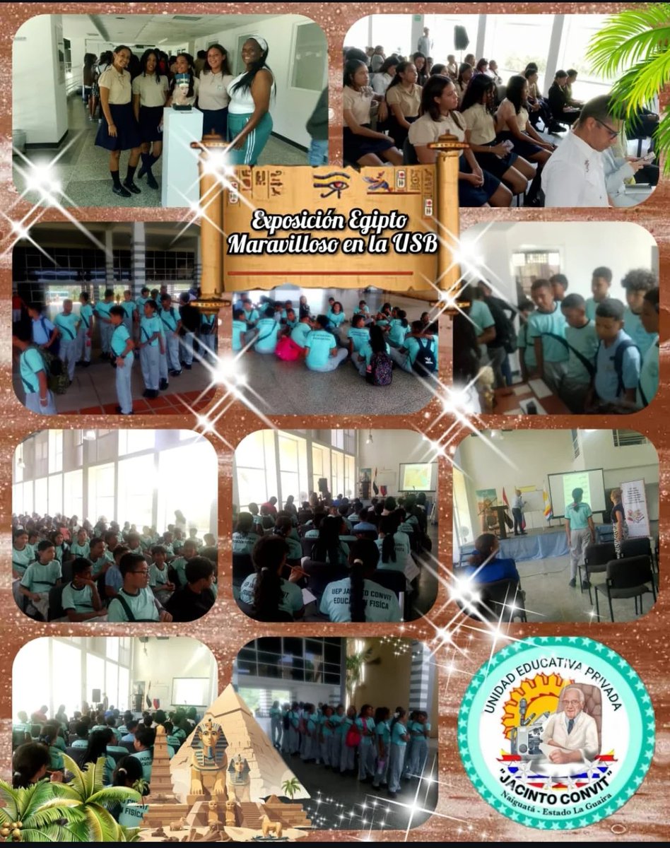 USBLitoral's tweet photo. Información de Interés 
Estudiantes de la Unidad Educativa Jacinto Convit de Naiguata, disfrutaron de Egipto Maravilloso en la USB Litoral. https://t.co/D9O7U9Zn8Z