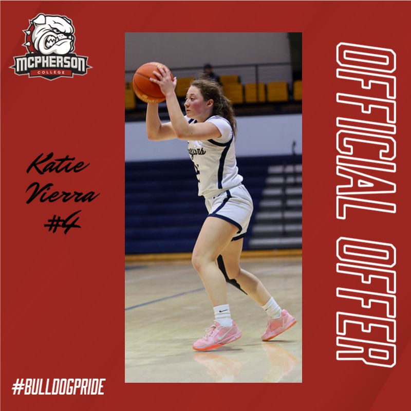 Congrats to our very own Katie Vierra for picking up an offer from <a href="/MacBulldogsWBB/">McPherson Women's Basketball</a> 🙌

#GoCougs