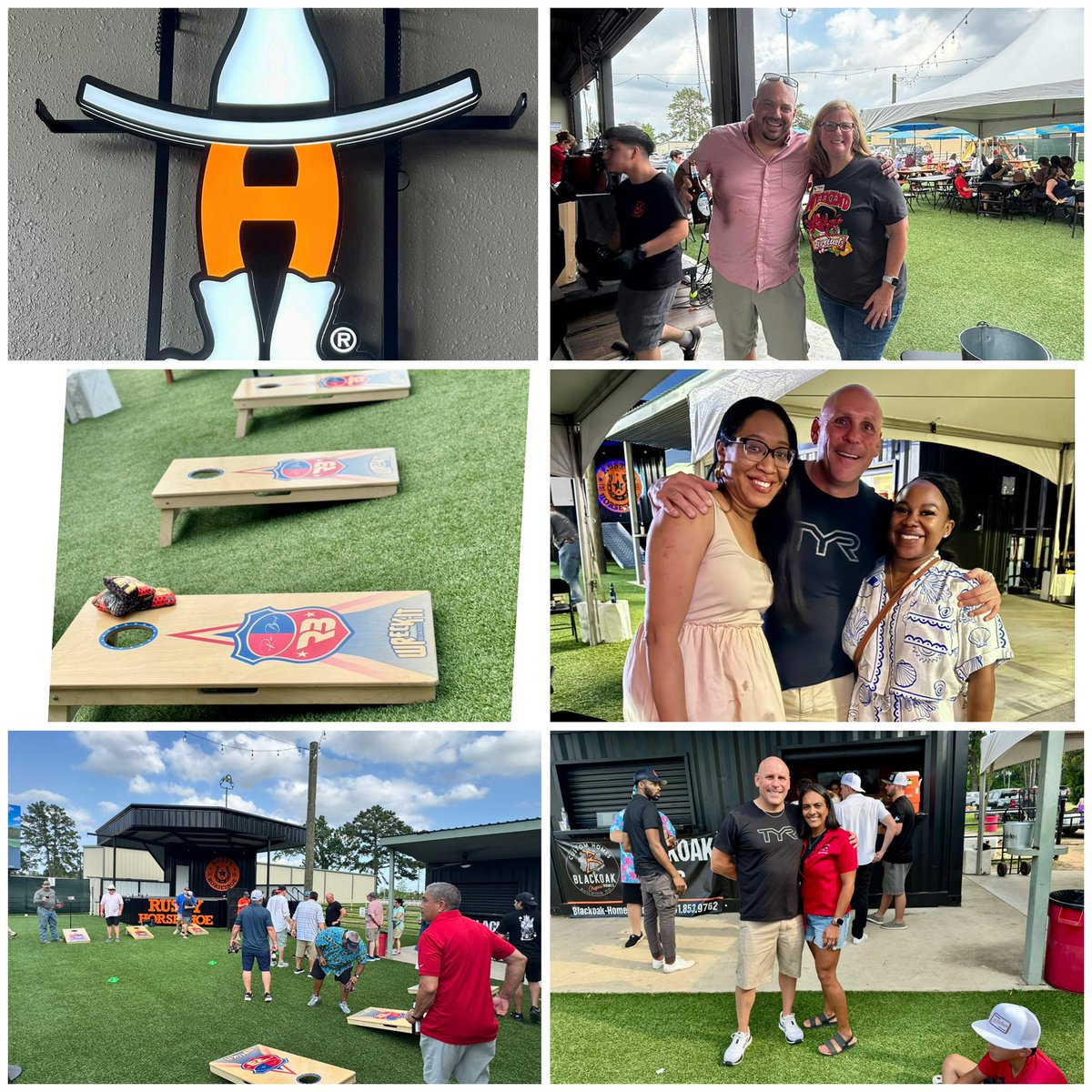JessCorrickCAPE's tweet photo. Thank you @AldineISD for showing up and supporting @MetroGoTexan first event of the season. Raising money for our local hs seniors in the Aldine, Spring, Klein area. #notthebestpic #afewmissing #crawfish&cornhole #ASK @RODEOHOUSTON https://t.co/pw8VzIKiQA
