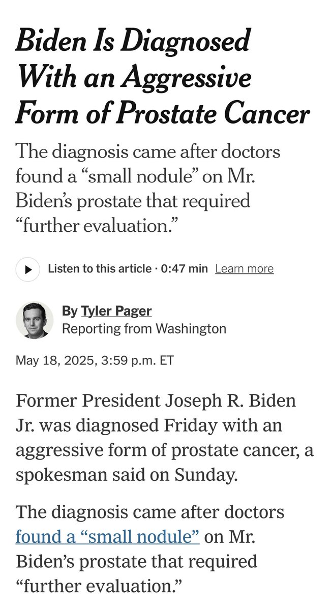 goRubenRuben's tweet photo. @Damaan4u33 Oralè Resister 
President Biden has advanced stage Prostate Cancer. #Pray4Joe #NYT
#USDemocracy #JoeBiden #Cancer https://t.co/X6JNk1Rcf4