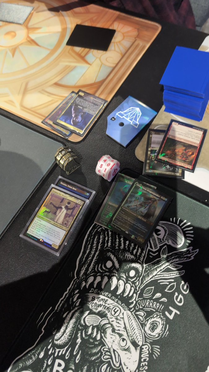 MWM_WaflJester's tweet photo. Queens realm cEDH league!!
Seat 2 pod 1 let's try this new grind..
Ps @CriticalEDH thanks for the awesome playmat!!
#cedh #edh #bracket5 #magic https://t.co/Zl3wguvNSN