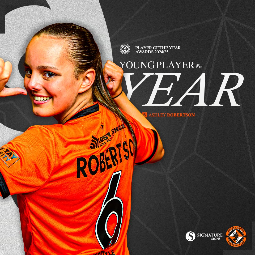 A strong debut campaign in senior football ✅

👏 Ashley Robertson is named as #DUFCW's Young Player of the Season!