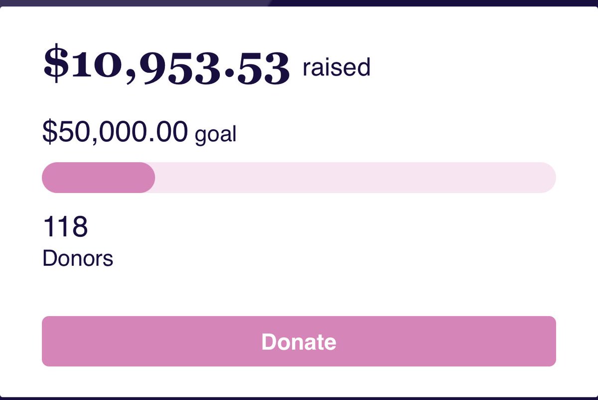 We are $46.47 away from hitting $11,000 in 18 days! 

God bless y’all for supporting us. We never ask for donations online except for about twice a year in dedicated fundraisers. We survive on grants

Thank yall for helping us and the women we serve. tpfwoman2woman.funraise.org