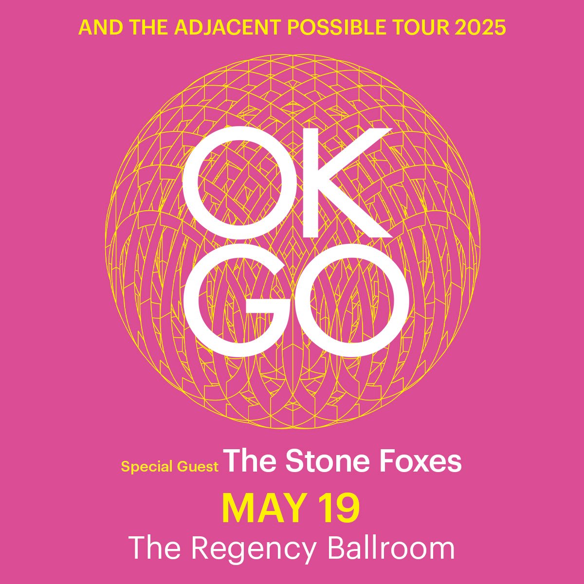 AmoebaBerkeley's tweet photo. 🚨FLASH GIVEAWAY!🚨
.@RegencyBallroom welcomes @okgo tomorrow Monday, May 19!

To enter to win a pair of tickets PLUS VIP Marble Room access, follow us and repost. Winner today 5/18 at 6pm. https://t.co/gU0tAq6Dh6