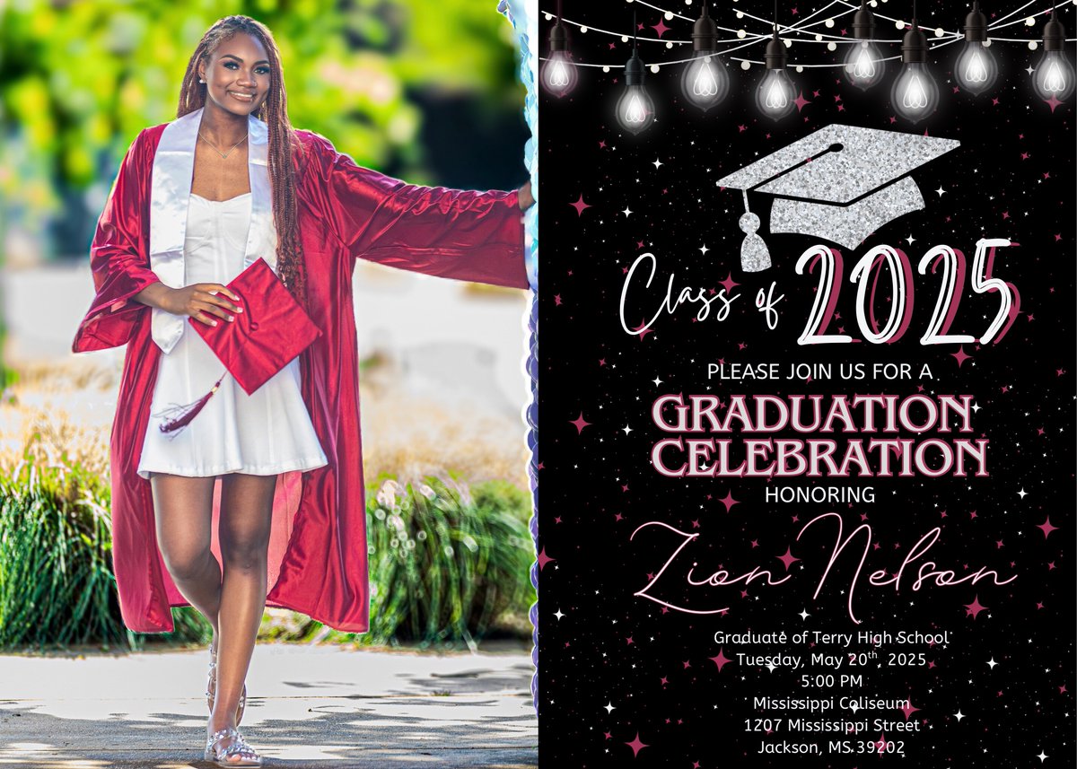 It’s that time…. Zion will be graduating on Tuesday, May 20,2025 at 5pm.