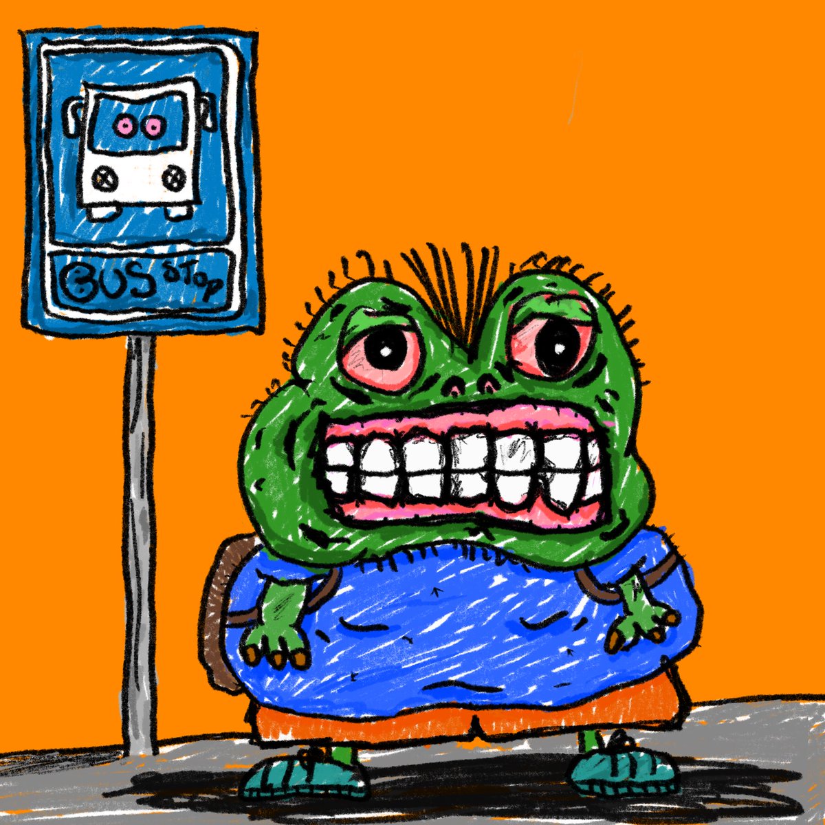 🚍🐸😬 I ain’t missing this bus.