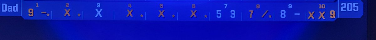 It's my oldest daughter's birthday today. She always wants to have bowling parties.

I happened to bowl my best game ever today.