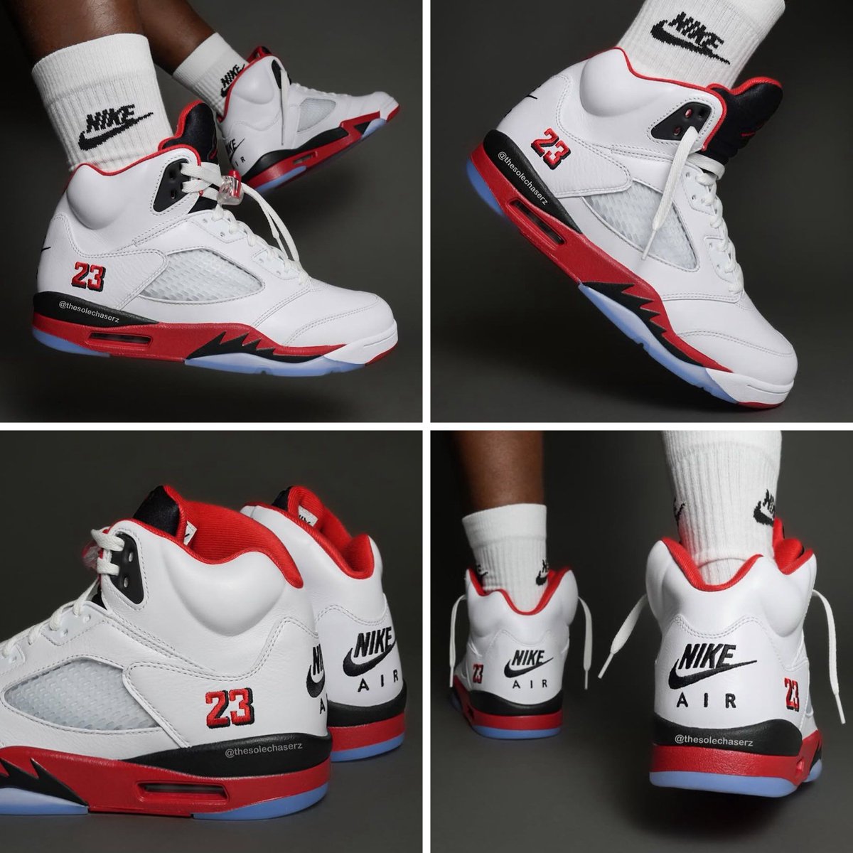 JustFreshKicks's tweet photo. Air Jordan 5 OG “Fire Red” Black Tongue Releases 9/13 🔥🔴 https://t.co/7RXG5r4CsO https://t.co/FthCF0CbOi