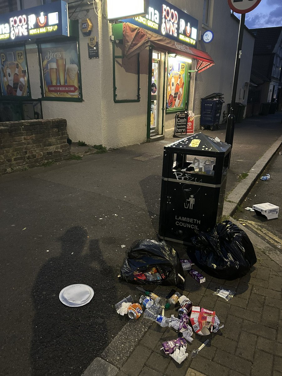 Hi <a href="/lambeth_council/">Lambeth Council</a> <a href="/WestDulwichLab/">West Dulwich Labour</a> please can something be done about this bin and the overflowing / dumped rubbish on the corner of Carnac Street and Clive Road. It is getting worse every week. Thanks.