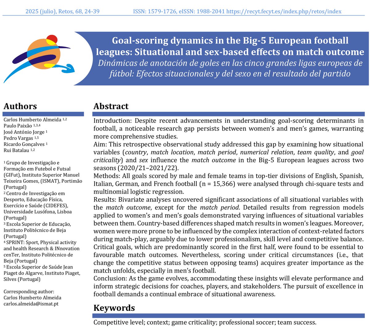 🎈 Hoje o #LinhadePasse faz 1️⃣9️⃣ anos.

A data coincide com a publicação de um artigo que levou o seu tempo, mas chegou lá, resultando de um projeto iniciado em 2018. ⚽️⤵️

📎 tinyurl.com/bdc8tpe9

O blogue segue como espaço de partilha, reflexão e persistência.

Obrigado! 🙏