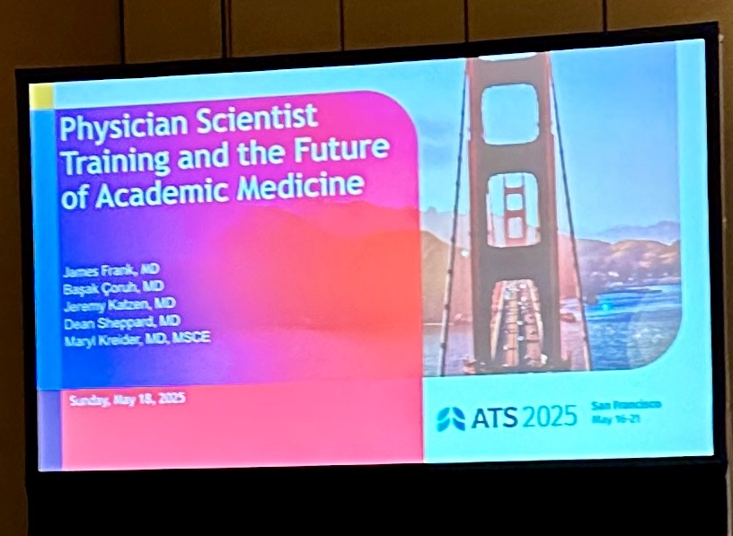 Just attended a great session at #ATS2025 about training physician-scientists that highlighted to me that the issues we are experiencing in the UK are not unique 1/8
