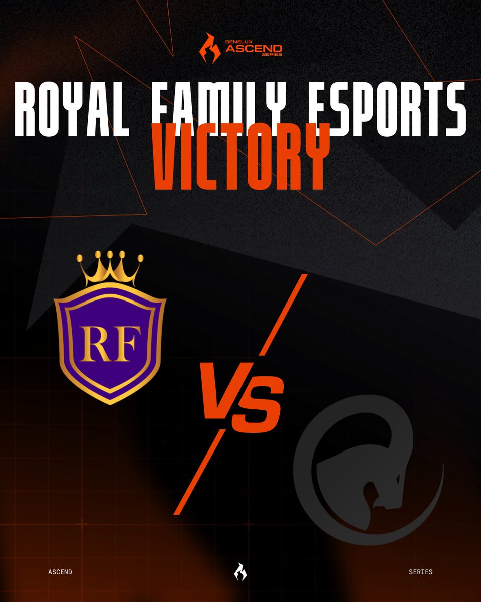 Benelux Ascend Series (@bascendseries) on Twitter photo Second teams eliminated: <a href="/pertinaxesports/">Pertinax Esports</a>. Team invited and qualified in the very first Open Qualifier.
<a href="/RoyalFamilyLu/">Royal Family eSports</a> will continue its race for the title next week. 🔥 Second teams eliminated: <a href="/pertinaxesports/">Pertinax Esports</a>. Team invited and qualified in the very first Open Qualifier.
<a href="/RoyalFamilyLu/">Royal Family eSports</a> will continue its race for the title next week. 🔥