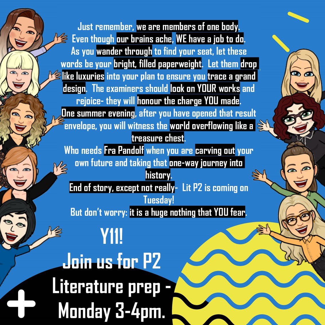 MortimerCC's tweet image. 📚💜 YEAR 11 - ENGLISH REVISION! 💜📚
🗓️ Join your English teacher for LITERATURE PAPER 2 revision on Monday from 3-4pm. 🕒
👀 How many Paper 2 references can you spot in this message? 💡
🍀 Good Luck - you’ve got this! 🤞🏼
#TeamEnglish #BePrepared #ExamSeason