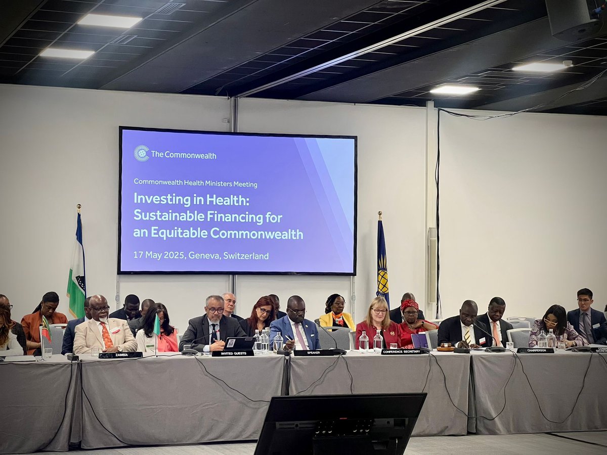 Tedros Adhanom Ghebreyesus (@drtedros) on Twitter photo Glad for the opportunity to meet with <a href="/commonwealthsec/">The Commonwealth</a> Health Ministers ahead of #WHA78. I welcome their commitment to strengthen health financing to:
1) address critical shortages in the health and care workforce;
2) increase uptake of digital health tools; and
3) improve Glad for the opportunity to meet with <a href="/commonwealthsec/">The Commonwealth</a> Health Ministers ahead of #WHA78. I welcome their commitment to strengthen health financing to:
1) address critical shortages in the health and care workforce;
2) increase uptake of digital health tools; and
3) improve