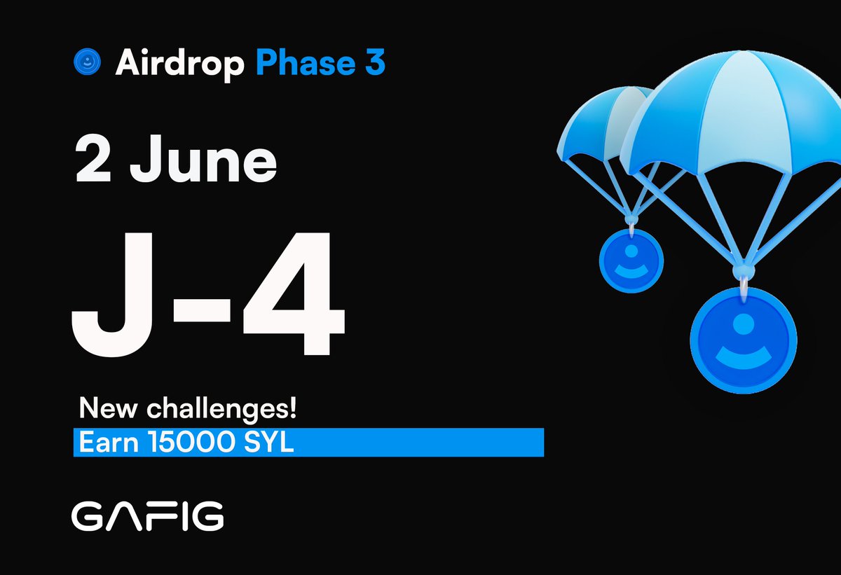 GAFIG_CH's tweet image. 🗓️J-4&amp;gt; Stay tuned!  #SYLAirdrop #Airdrop #SYL