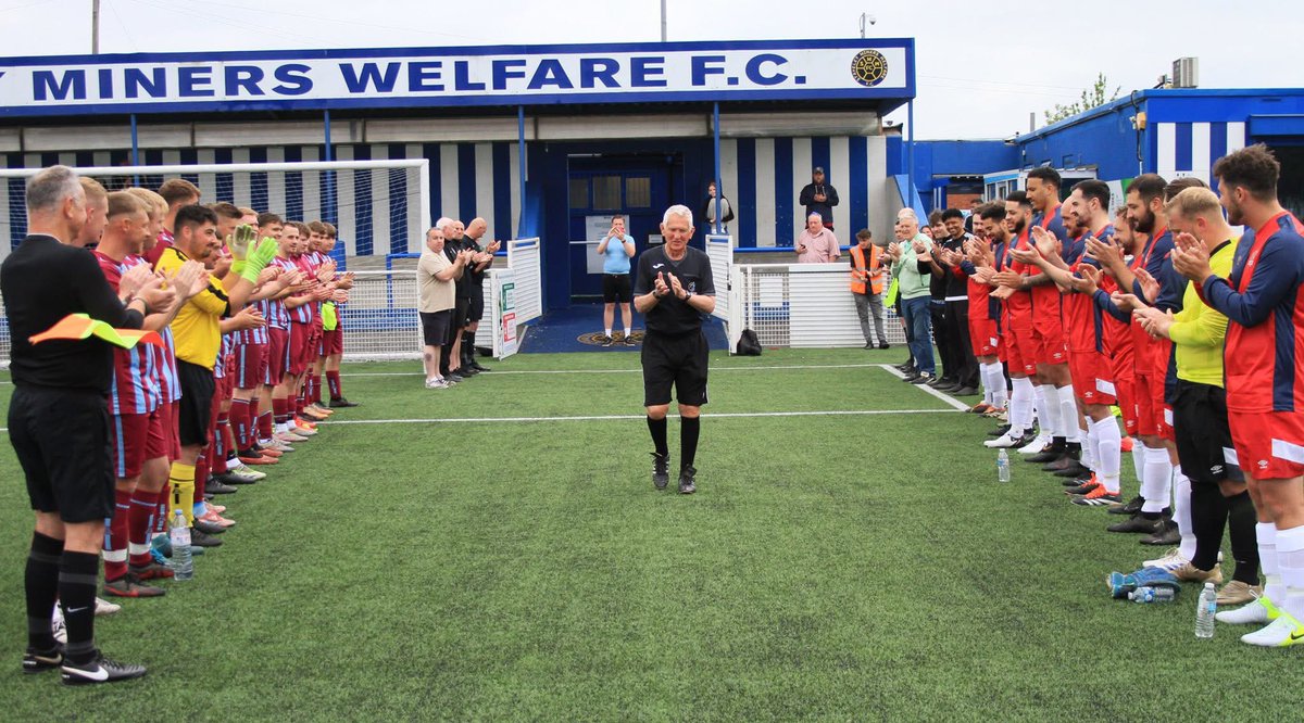 ChesterfieldSL's tweet image. Before today’s final, Ralph Morton received a guard of honour from both clubs and match officials as he celebrates his 50th year in football

Ralph shared his special day with his grandson, Lewis.

Ralph, we thank you for your service 

@FA_PGMOL @FARefereeing @no1lino