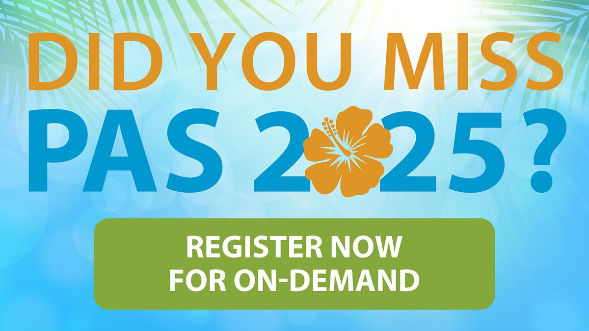 🎥 Missed #PAS2025? You can still catch the sessions!
Register now for on-demand access before it's gone — deadline: July 1, 2025.

🔗pas-meeting.org/2025-registrat…