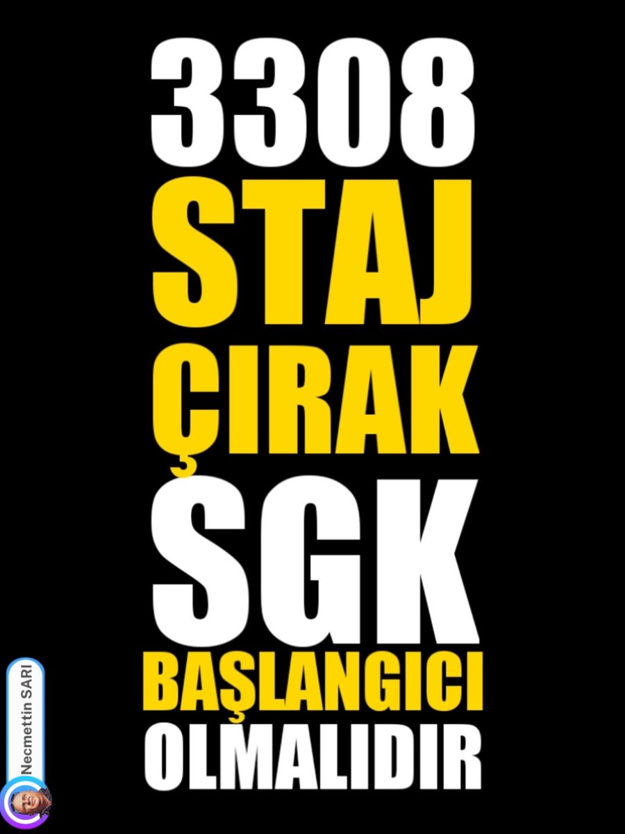 Mesleğin Özendirilmesi Hedefse
MESLEK ÖĞRENMEK İCİN EMEK VERENDEN GELECEK GARANTİSİ TAM SİGORTA ESİRGENMESİN
19 Mayıs Kutlamadık
#ÇıraklarStajyerler
#GençÇalışandır