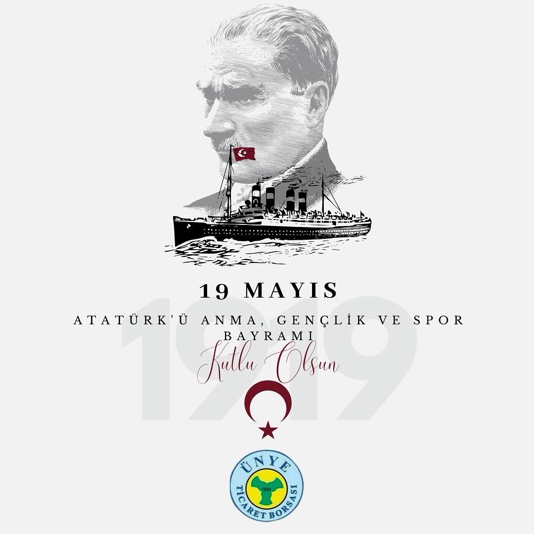 unyetb's tweet photo. 🇹🇷 “Bütün ümidim gençliktedir.”
19 Mayıs Atatürk’ü Anma, Gençlik ve Spor Bayramımız kutlu olsun!
Gazi Mustafa Kemal Atatürk ve silah arkadaşlarını saygı, rahmet ve minnetle anıyoruz.
#19Mayıs #GençlikveSporBayramı #Atatürk #ÜnyeTicaretBorsası https://t.co/PITvhjfGZk