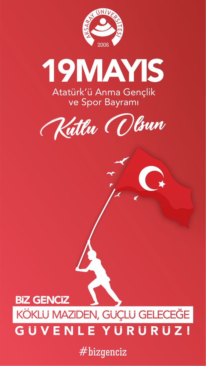 aksarayedutr's tweet image. 19 Mayıs Atatürk’ü Anma, Gençlik ve Spor Bayramımız kutlu olsun. 🇹🇷

Başta Cumhuriyetimizin kurucusu Gazi Mustafa Kemal Atatürk ve silah arkadaşları olmak üzere tüm Milli Mücadele kahramanlarımızı, gazilerimizi ve şehitlerimizi rahmetle ve minnetle anıyoruz.  

#19mayis1919