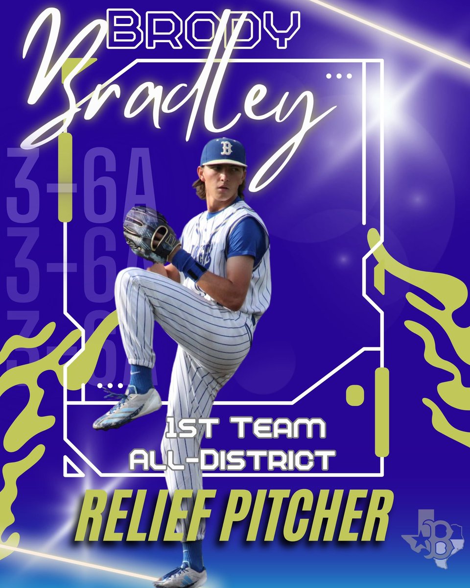 Boswell Baseball (@baseballboswell) on Twitter photo Congrats to <a href="/BrodyBradley15/">Brody Bradley</a> for earning 3-6A 1st Team All-District Relief Pitcher!
<a href="/emsisdathletics/">EMS ISD Athletics</a> Congrats to <a href="/BrodyBradley15/">Brody Bradley</a> for earning 3-6A 1st Team All-District Relief Pitcher!
<a href="/emsisdathletics/">EMS ISD Athletics</a>