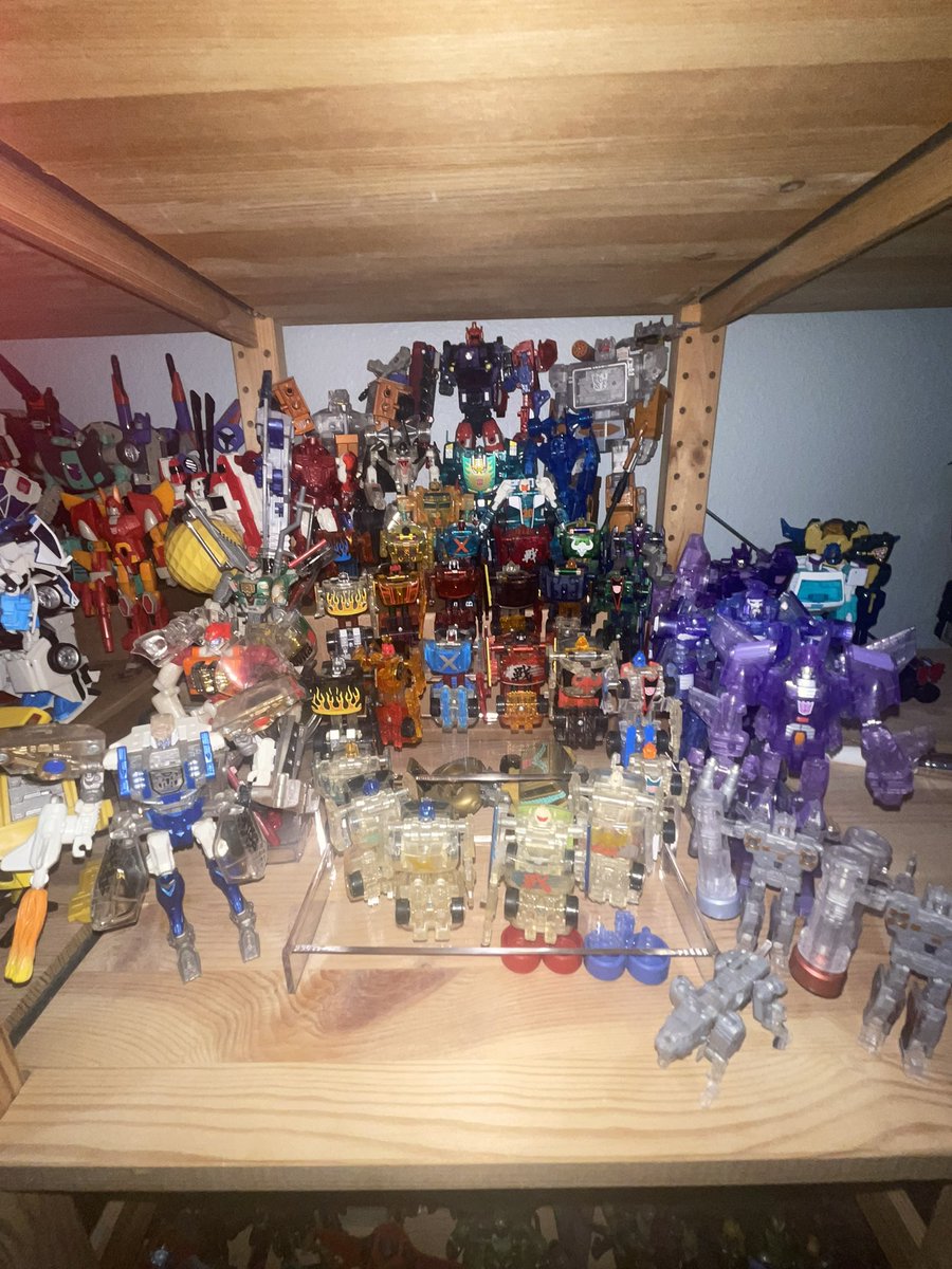 Many of you may know, I’m a sucker for clear plastic. Decided to make a whole shelf dedicated to it. 

#Transformers