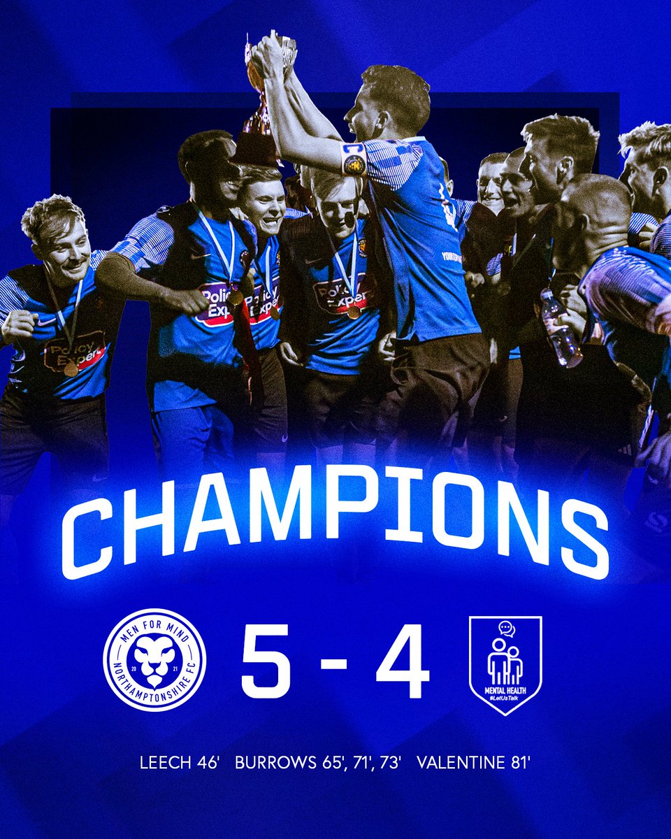 Men For Mind FC (@menformindfc) on Twitter photo ๐ CHAMPIONS AGAIN OLE OLE! ๐
It was a successful trip to Dartford for MfM Northamptonshire as we overcame a 4-1 deficit to clinch the Michael Walford Memorial Trophy by defeating <a href="/LetUsTalk_MH/">LetUsTalk_MentalHealth</a> 5-4.
Huge thanks to <a href="/TheUCL_/">The Voltra Sports United Charity League</a> for another great tournament ๐
#YourStoryMatters ๐ CHAMPIONS AGAIN OLE OLE! ๐
It was a successful trip to Dartford for MfM Northamptonshire as we overcame a 4-1 deficit to clinch the Michael Walford Memorial Trophy by defeating <a href="/LetUsTalk_MH/">LetUsTalk_MentalHealth</a> 5-4.
Huge thanks to <a href="/TheUCL_/">The Voltra Sports United Charity League</a> for another great tournament ๐
#YourStoryMatters