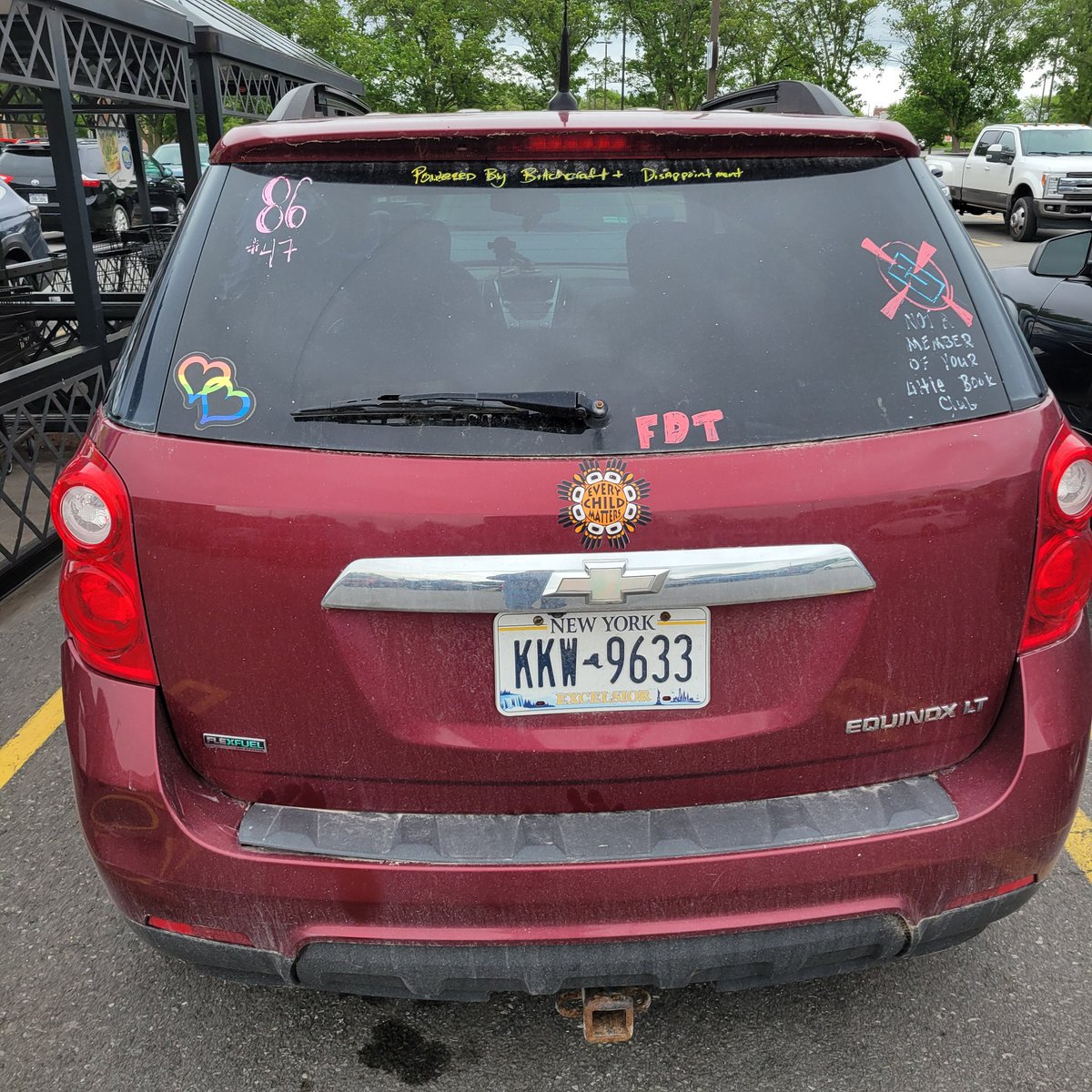 David_R_Button's tweet image. Am I obligated to report alleged threats, as seen on this car today in Brockport NY? @FBIDDBongino @FBIDirectorKash @FBI