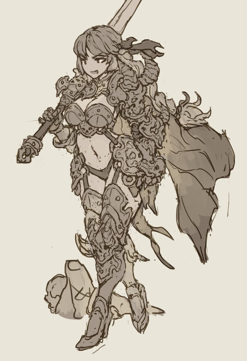 Warrior Lady sketch I did yesterday: