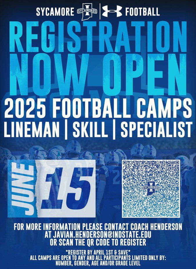 Thanks to <a href="/coachflyger/">Austin Flyger</a> can’t wait to come down and work!! <a href="/IndStFB/">Indiana State Football</a>