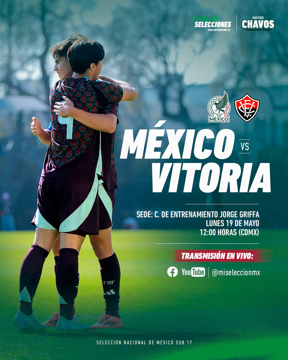 #Sub17 | ¡Incondicionales, llegó la hora! 
No se pierdan nuestro primer partido en el torneo #CanterasDeAmérica este lunes 19 de mayo a las 12:00hrs. ⚽

Síganlo EN VIVO por nuestras cuentas oficiales de Facebook y YouTube. 🎥📲

 #NuestrosChavos #ProyectoSelecciones 🇲🇽