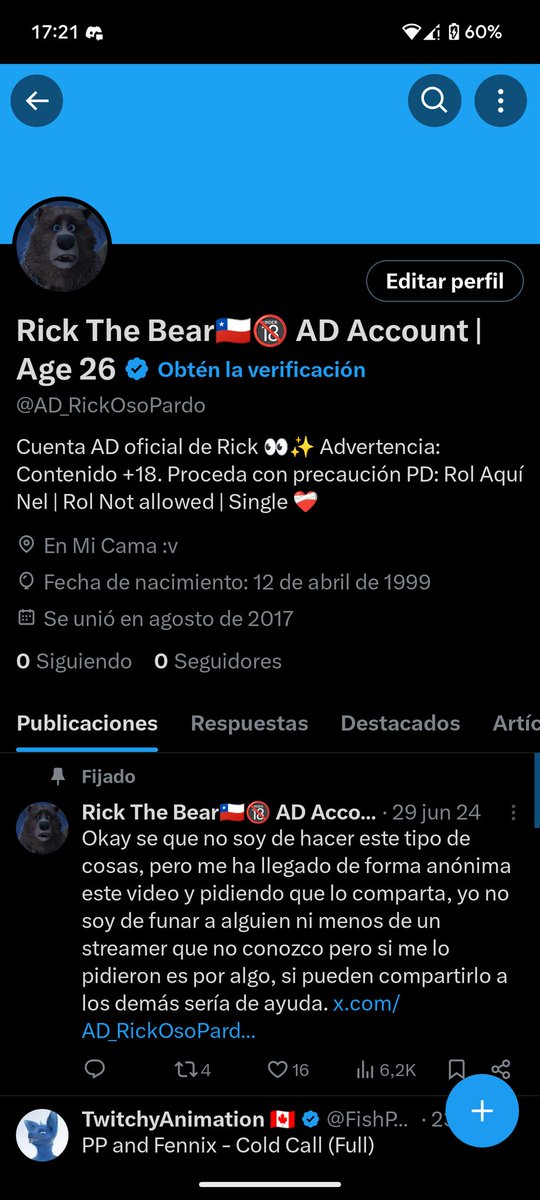 Rick The Otter🇨🇱🔞 AD Account | Age 26 (@AD_RickTheOtter) / Posts / X