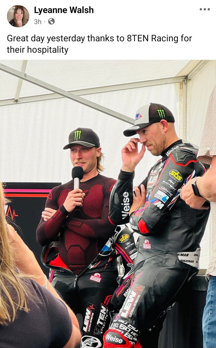 Dave Moore (@davemooretv) on Twitter photo It's been a pleasure and a lot of fun hosting the Q&A sessions at 8TEN Racing hospitality in the opening rounds of the BSB championship. Pic courtesy of Lyeanne Walsh
Email hospitality@8tenracing.com to book your place.
It's a great team who look after you It's been a pleasure and a lot of fun hosting the Q&A sessions at 8TEN Racing hospitality in the opening rounds of the BSB championship. Pic courtesy of Lyeanne Walsh
Email hospitality@8tenracing.com to book your place.
It's a great team who look after you