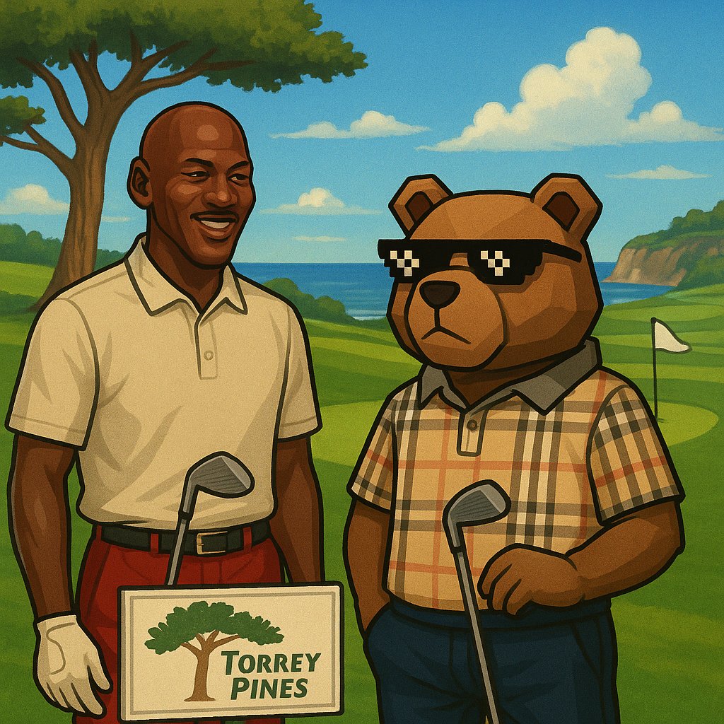 Met MJ at HK last night 🐻🍾
Now we’re teeing off at Torrey Pines ⛳️🔥
Life’s a trip  🐻‍❄️💼🕶️ 

#WGM #HK2Torrey #LifeOfBURY #Pulsechain $BURY