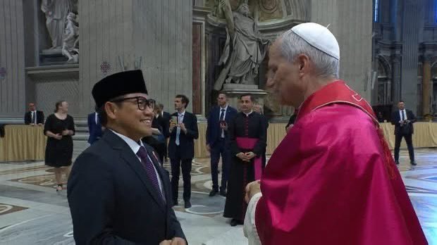 Selamat berkarya, Bapak Sri Paus Leo XIV

Gus Menko <a href="/cakimiNOW/">A Muhaimin Iskandar</a> Mewakili seluruh rakyat indonesia dan Bapak Presiden <a href="/prabowo/">Prabowo Subianto</a> untuk mengucapkan selamat kepada Bapak Sri Paus Leo XIV dan menyampaikan surat ucapan dari Bapak Presiden Prabowo.