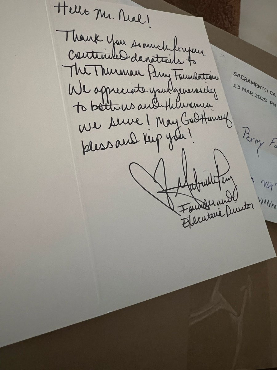I really love when y’all send physical checks to our address because it gives us the chance to write personal thank you cards!