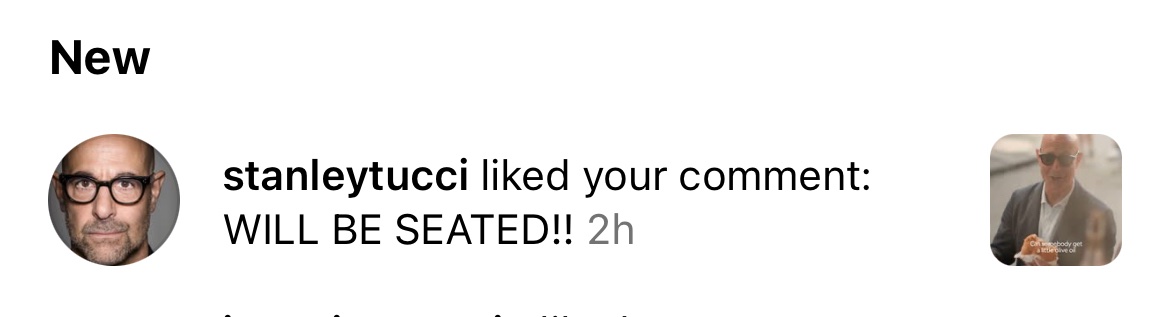 TucciEnthusiast's tweet image. Oh thatโs my man liking my post he knows I exist now