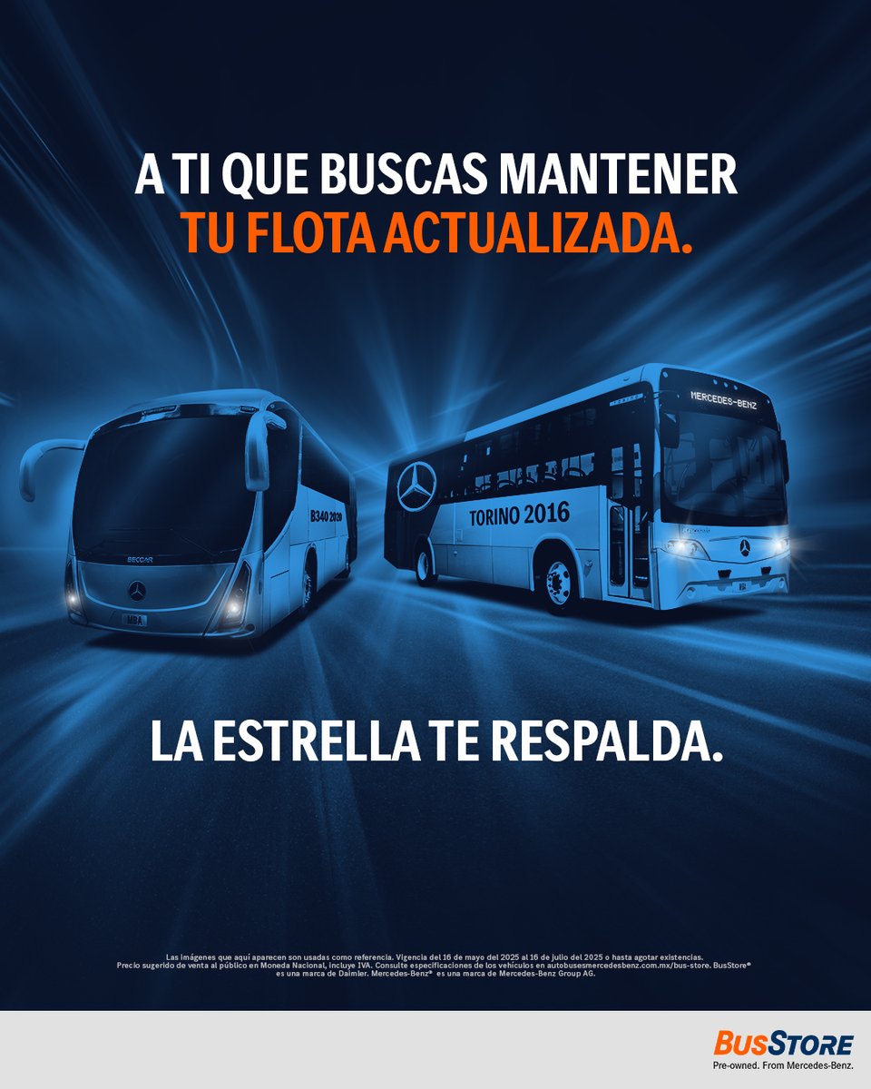 BusStore te conecta con unidades listas para trabajar.
Ofertas exclusivas, crédito disponible y confianza en cada kilómetro.

bit.ly/BusStore-MBA

#eMBAjadores del camino