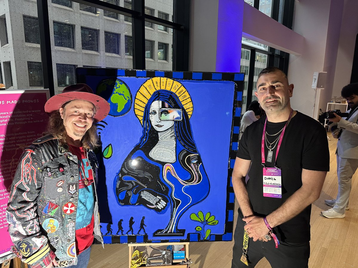 STEEPdaniels's tweet photo. Thank you @brockpierce for visiting my project @Futurist_conf 2025 #ewaste @GuggenheimJesus #jesusGuggenheim #crypto2025 https://t.co/KyH23m7v6u