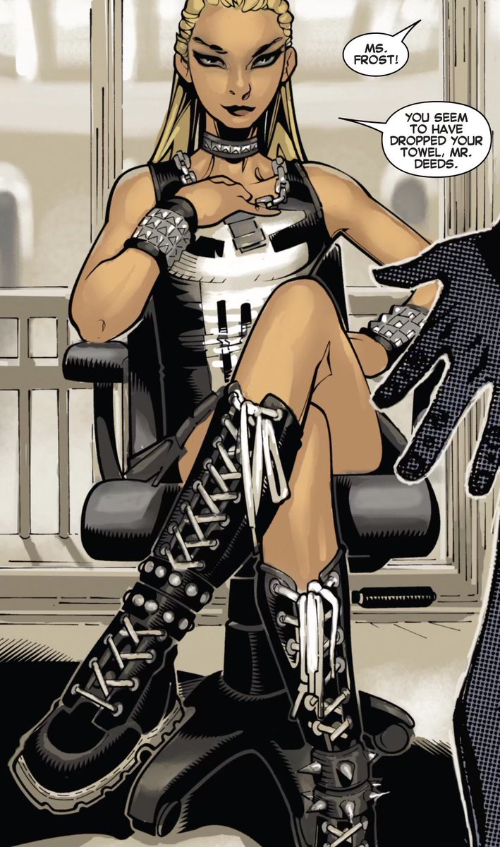 emmasfrosts's tweet photo. the cuntiest emma frost outfit https://t.co/RbWvtyMGhL