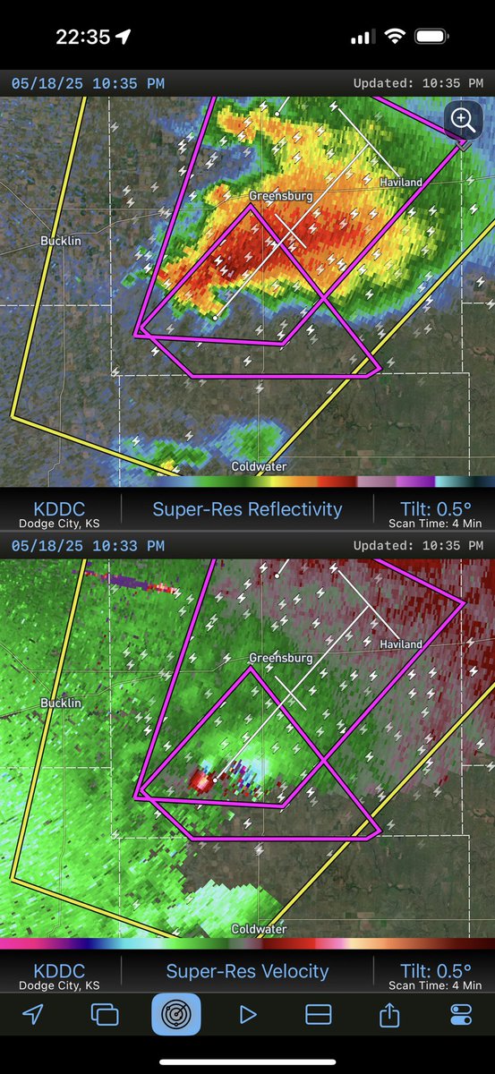Greensburg, KS PDS Tornado Warning TAKE COVER NOW!!!!