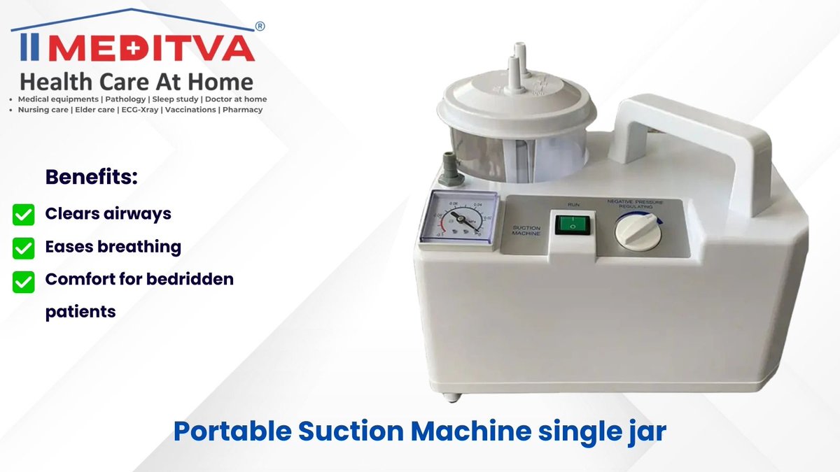 Meditva's tweet image. Meditva offers portable suction machines for rent or purchase — so your loved ones can breathe easier, right from the comfort of home.

#respiratorycare #SuctionMachine #healthathome #meditvacare #buysuctionmachine #rentmedicalequipment #salemedicalequipment