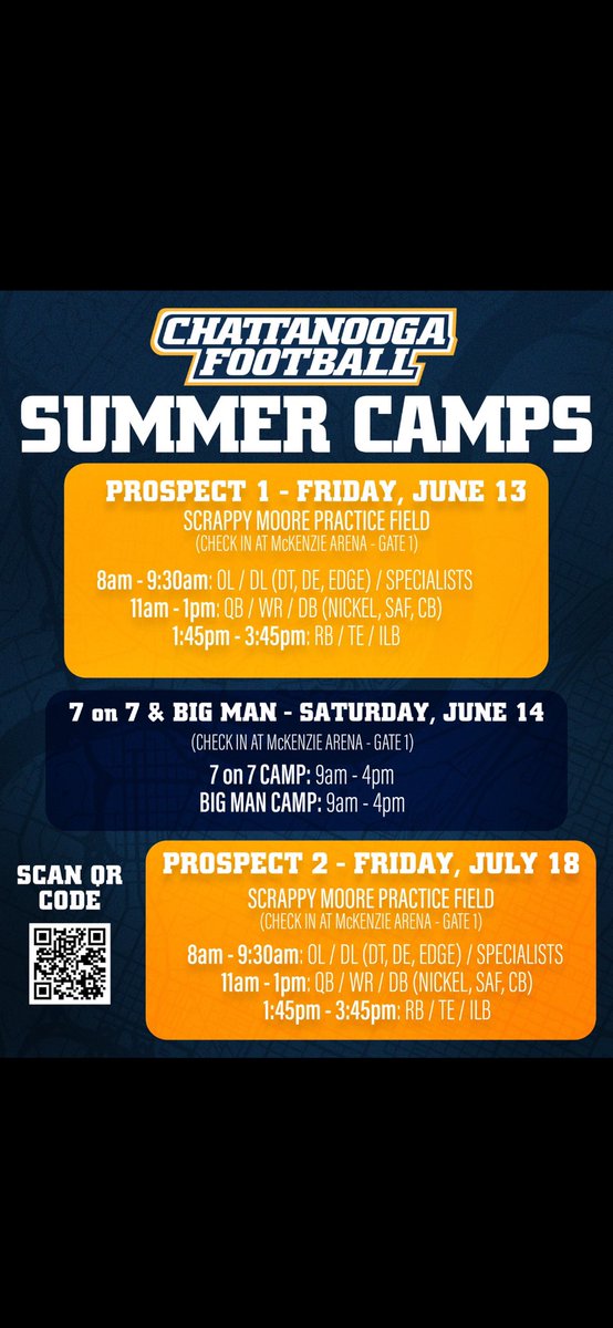 Thank you <a href="/embaustert/">Emily</a> for the camp invitation! <a href="/GoMocsFB/">Chattanooga Football</a>