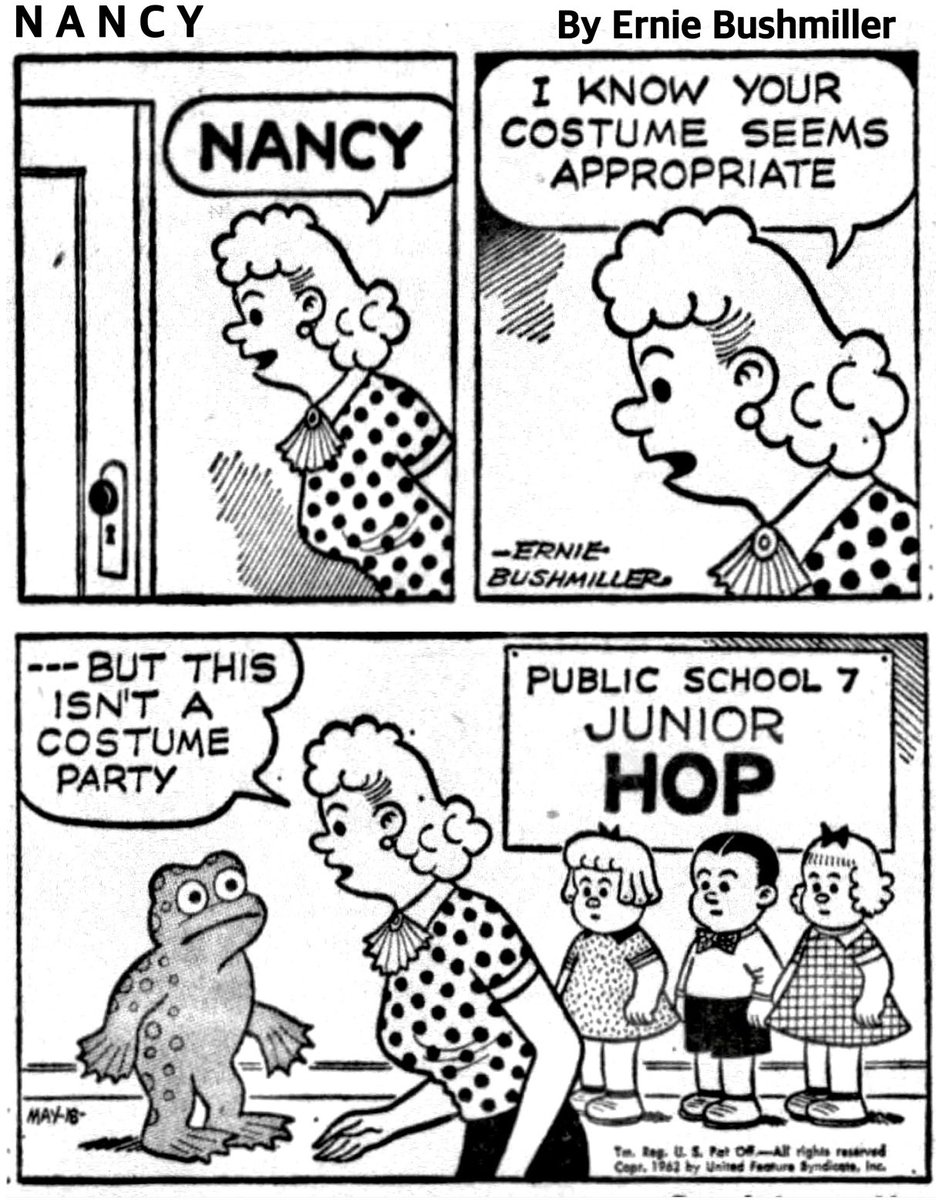 JohnnyCallicutt's tweet photo. Nancy By Ernie Bushmiller 
May 18,1962 https://t.co/epPLoIRAgs